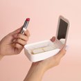 thumbnail image 4 of LCXmlly Lightweight Makeup Case Lipstick Storage Box with Mirror Compact Makeup Organizer for Travel Outdoor, 4 of 9