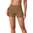 thumbnail image 6 of Womens Cargo Shorts, Comdrip Scrunch Workout Shorts with Pockets Charm Gym Biker Shorts for Women High Waisted Yoga Booty Shorts Workout Shorts Coffee L, 6 of 10