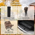 thumbnail image 4 of ABORON Oversized Heated Rocking Camping Chair for Adults- 400lbs Capacity Padded Camping Recliner w/ 3 Levels Heat - Folding Lawn Chair with Side Pockets for Camp Patio Backyard, 4 of 7