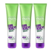 Garnier Fructis Style Curl Sculpt Conditioning Cream Gel, Curly Hair, 3 Pack