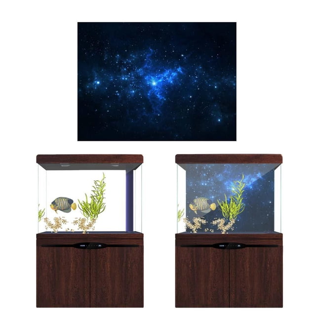 Spptty PVC Adhesive Star Dust Aquarium Fish Tank Background Poster Backdrop Decoration Paper, Fish Tank Decor Paper, Aquarium Poster
