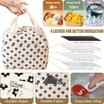 thumbnail image 3 of Lomyolo Cute Lunch Bag for Women Men - Large 9.8L Insulated Corduroy Lunch Tote Bag, Thermal Leak Resistant Lunch Cooler for Work, Travel, Picnic, Beach, Ideal Gift for Back to School, 3 of 6