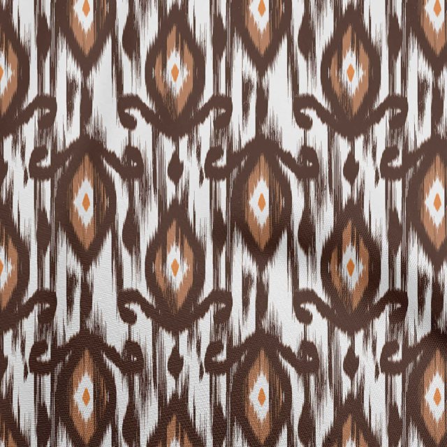 oneOone Rayon Brown Fabric Ikat Craft Projects Decor Fabric Printed By The Yard 56 Inch Wide