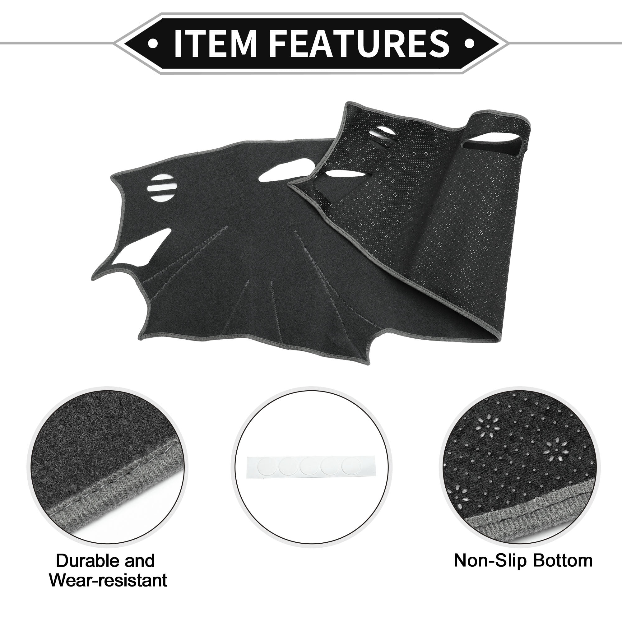Unique Bargains Dash Cover for Mazda CX-5 2012-2016 Non-Slip Polyester Silicone Mat Black