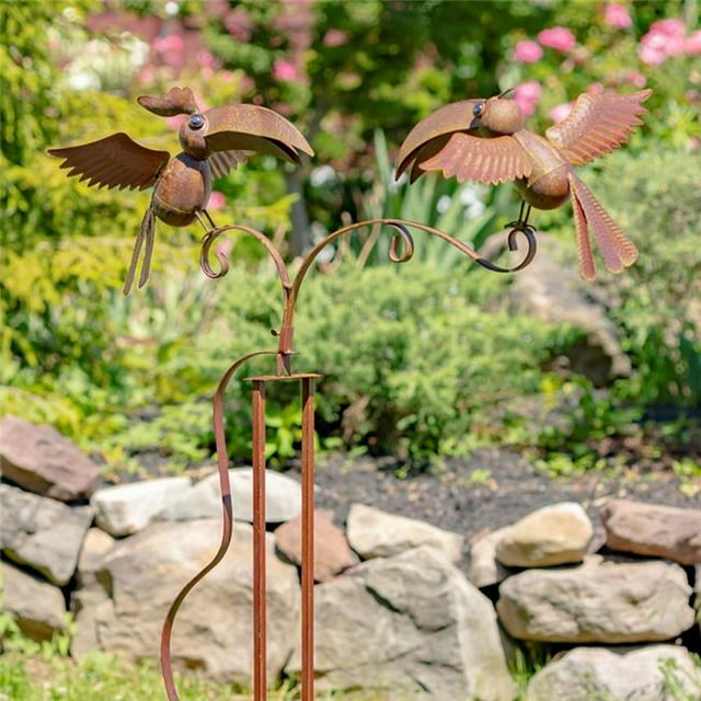 Zaer ZR542804 Two Crows Balance Garden Stake, Bram & Bran