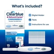 Clearblue & Natural Cycles Birth Control Ovulation Test Refill Pack, 15 Digital Ovulation Tests