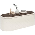 thumbnail image 3 of Storage   Sherpa Folding Storage Oval Bench Foot Rest  Grey, 3 of 6