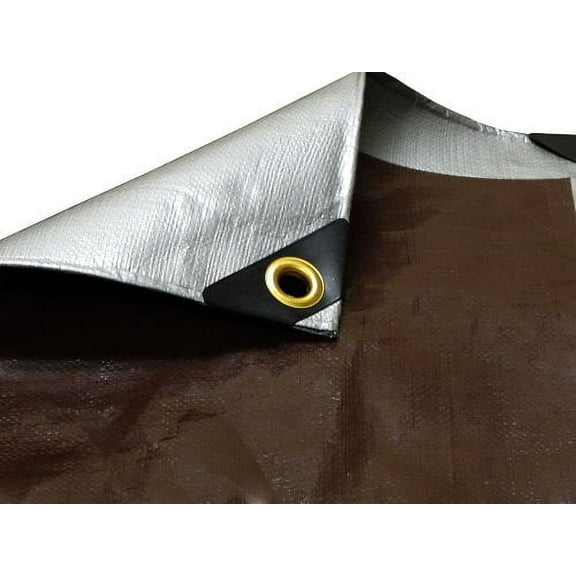 10 X 10 Super Heavy-Duty Tarp Silver/Brown