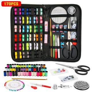  ARTIKA Sewing Kit for Adults and Kids - Small Beginner Set  w/Multicolor Thread, Needles, Scissors, Thimble & Clips - Emergency Repair  and Travel Kits - Sewing Accessories and Supplies