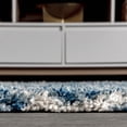 thumbnail image 3 of JONATHAN Y MALIBU SHAG 5 x 8 Area Rug, Susa Ogee Moroccan Trellis - Indigo Blue/Ivory, MBS100B-5, 3 of 3