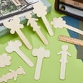 thumbnail image 4 of 100Pcs 5 Styles Unfinished Wooden Craft Sticks Ice Cream Sticks Plant Labels Body Hair Removal Sticks Applicator Blank Wooden Slices for Painting Arts Pyrography Stirring DIY, 4 of 6