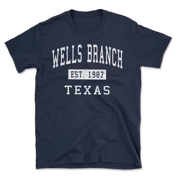 Wells Branch Texas Classic Established Men's Cotton T-Shirt