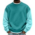 thumbnail image 2 of qafoshin Color Block Crew Neck Sweatshirt for Men, Fashion Classic Regular Fit Soft Raglan Long Sleeve Casual Pullover Tops, 2 of 5