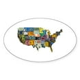 thumbnail image 1 of CafePress - America License - Sticker (Oval), 1 of 1