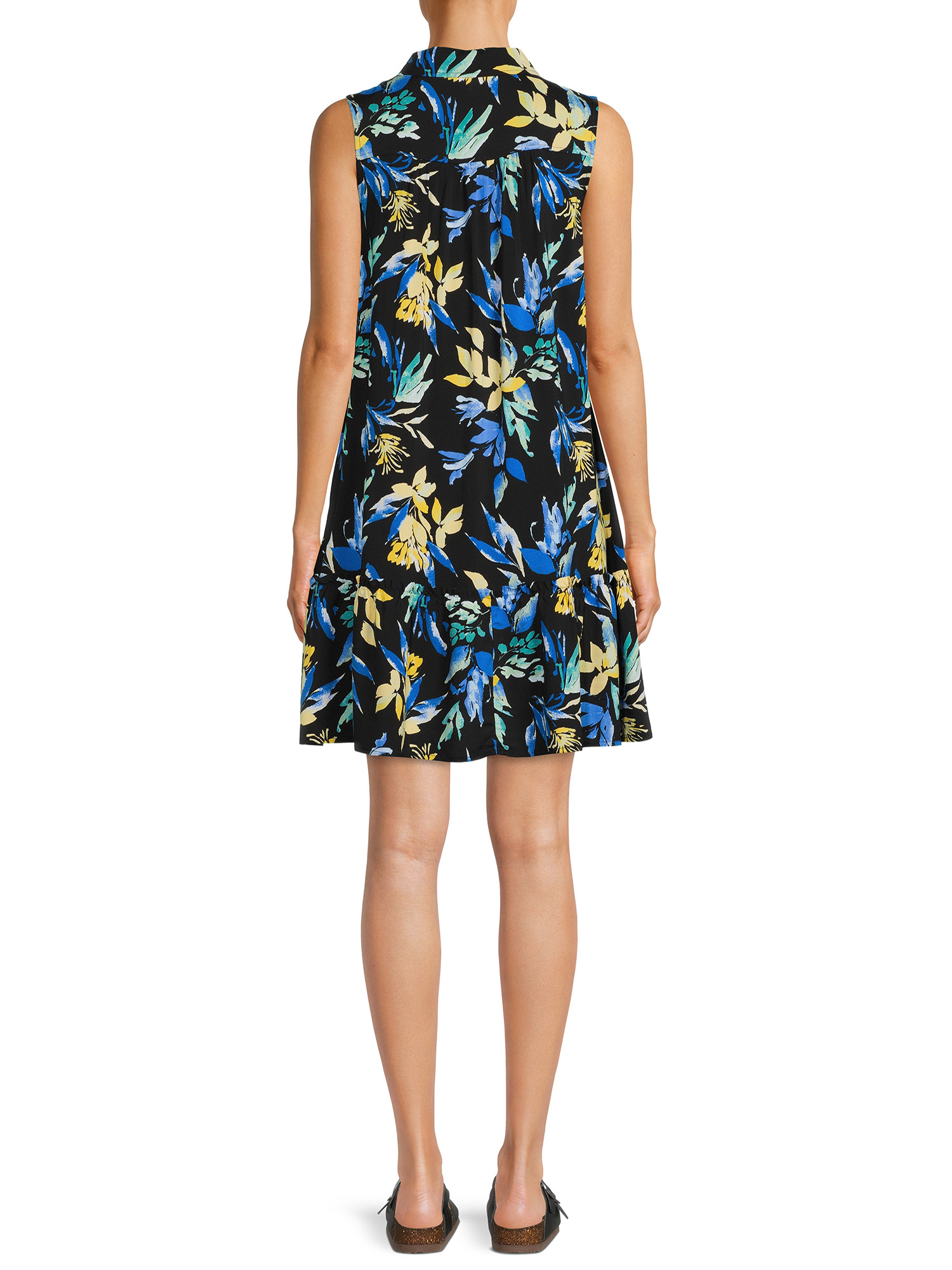 Time and Tru Women's Sleeveless Shirt Dress