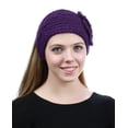 thumbnail image 2 of NYFASHION101 Stone Accent Hand Knitted Flower Winter Headband Headwrap - NAG320Y, Purple, 2 of 4