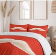 thumbnail image 6 of Ambesonne Christmas Duvet Cover Set, Vivid Santa Mustache, Queen, Scarlet Cream, 6 of 6