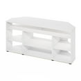 thumbnail image 3 of Furinno Jensen Corner TV Stand TV up to 55 Inches, White, 3 of 8