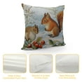 thumbnail image 4 of COMIO  Pillow Cover Throw Pillow Case Christmas Decorations Winter Squirrel Bird Home Decor for Sofa Livingroom Couch, 4 of 5