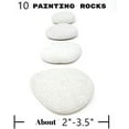 thumbnail image 2 of LAICAIW White Rocks for Painting,10 Big Rocks, 2-3.5 Inch Flat Smooth Stones Craft Rocks for Rock Painting, Kindness Stones, Painting Favors, 2 of 5