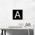 thumbnail image 2 of ARTCANVAS Classy Black White Marble Alphabet Letter A Canvas Art Print - Size: 12" x 12" (0.75" Deep), 2 of 9