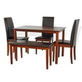 thumbnail image 4 of Dining Living Bench Chair Rich Padded Seat, Dark Walnut, 4 of 5