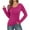 Hot Pink, variant on KHONTS Women's Long Sleeve T-Shirt Scoop Neck Rayon Slim Fit Stretchy Layer T Shirts Tops Hot Pink XL