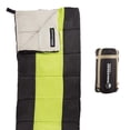 thumbnail image 1 of Saco de dormir para niños: bolsa de transporte liviana con correas de compresión para acampar, hacer mochileros y fiestas de pijamas de Wakeman Outdoors (verde neón/negro), 1 of 5