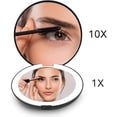 thumbnail image 6 of Fancii Lumi LED Lighted Compact Makeup Mirror for Travel, 1X/10X Magnifying, Black, 6 of 7