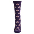 thumbnail image 5 of MeMoi Hedgehogs Bamboo Blend Crew Socks - Womens - Female, One Size, Grape Juice, 5 of 7