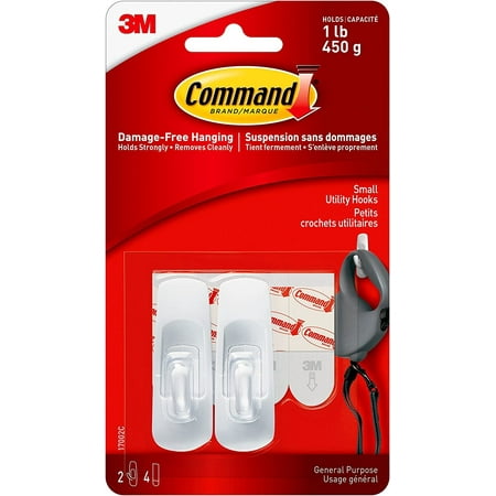 

2 Hooks Plus 4 Strips Small Adhesive Hooks