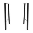 thumbnail image 3 of TC-Home 28" Industry Table Legs Set of 2 DIY Solid Iron Legs Baking Finish Black, 3 of 10