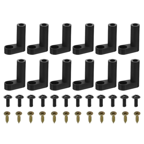 Uxcell 25mm L Type PCB Spacer Kit, 24Pack PCB Insulated Board Motherboard Standoffs Foot Hardware with Screws, Black