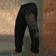 thumbnail image 2 of Men's Plus Size Drawstring Waist Sweatpants Casual Graphic Printed Streetwear Casual Baggy Joggers Black3 XL, 2 of 3