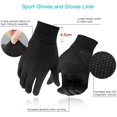 thumbnail image 4 of BRILLAR Guantes con forro térmico: pantalla táctil, resistentes al viento, transpirables, antideslizantes, ideales para andar en bicicleta, correr y esquiar, 4 of 5