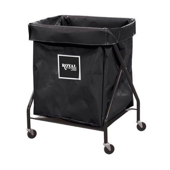 Royal Basket Trucks X-Frame Cart,8.9 cu. ft.,Black,Vinyl G08-KKX-XFA-3ONN