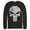 Black, variant on Men's Marvel Punisher Retro Skull Symbol  Long Sleeve Shirt Athletic Heather Small
