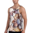 thumbnail image 2 of Logiee Sea Shells Print Men's Workout Tank Top,Quick Dry Workout Tank Top,Gym Muscle Tee,Fitness Bodybuilding Sleeveless T Shirt-Large, 2 of 7