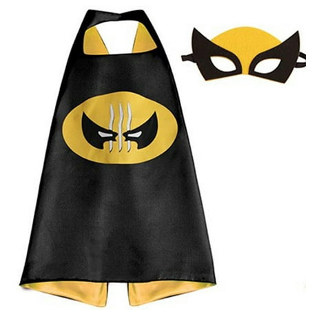 Marvel Comics Costume - Wolverine Logo Cape and Mask with Gift Box by