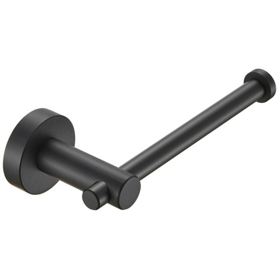 O'force Toilet Paper Holder Matte Black Thicken Space Aluminum Toilet Roll Holder for Bathroom Kitchen Washroom Wall Mount