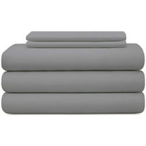 MyGiza Sheets 5 Piece Split King Sheets for Adjustable Bed - 400 Thread Count 100% Giza Cotton Split King Sheet Sets for Split King Mattress - Light Grey