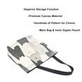 thumbnail image 3 of FORMRS Womens Canvas Tote Bag with Zipper Inner Pocket Shoulder Handbag, White Cute Cats, 3 of 7