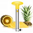 thumbnail image 1 of Herramienta de cocina fácil Pelador, descorazonador, rebanador y cortador de piña de acero inoxidable Descorazonador de piña de acero inoxidable, 1 of 5