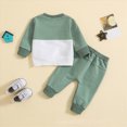 thumbnail image 4 of NOLDARES Toddler Baby Boy Clothes Outfits 2 Piece Long Sleeve Crewneck Tee and Relaxed Joggers Pants Set Fall Winter Print Clothing(Green,3-6 M), 4 of 5