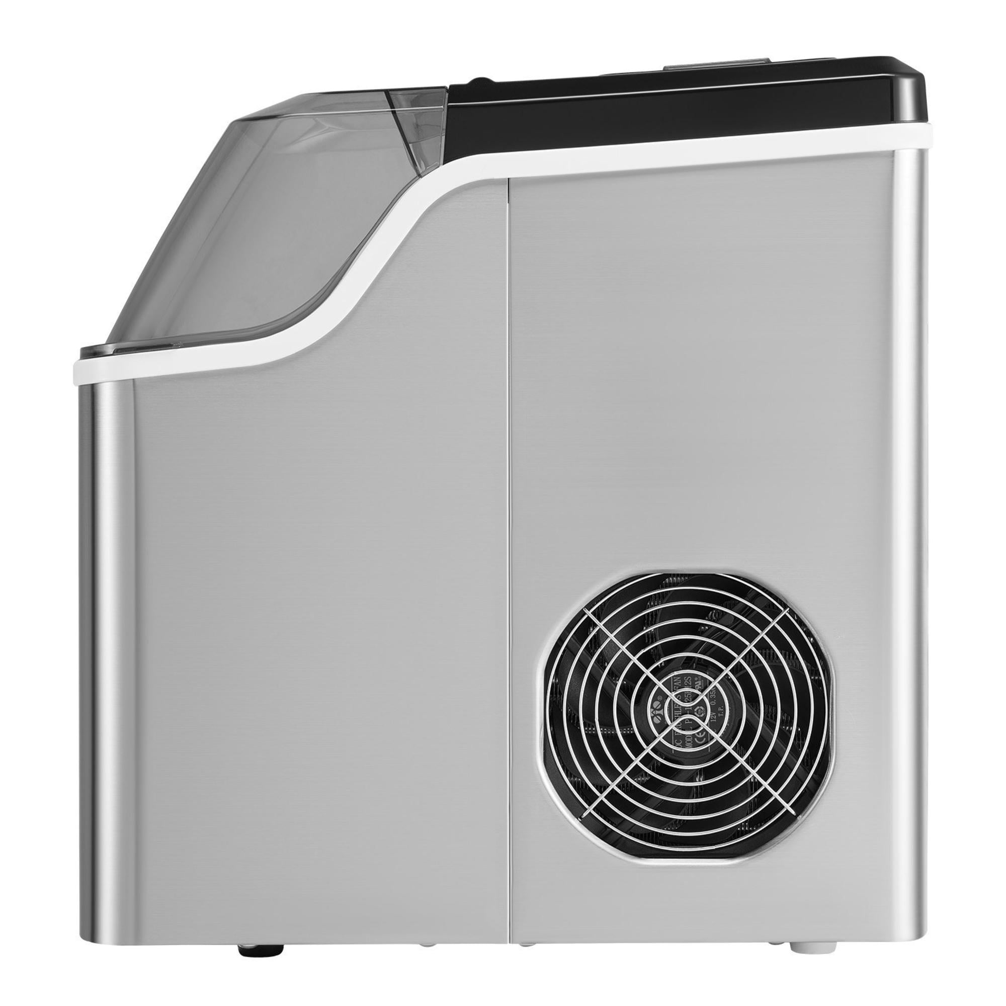 Countertop Ice Maker, 45 lbs/24H, 24 Cubes in 15 Mins, 3 Ice Sizes, Self-Cleaning Portable Ice Machine Quiet ≤42dB with Scoop & Basket