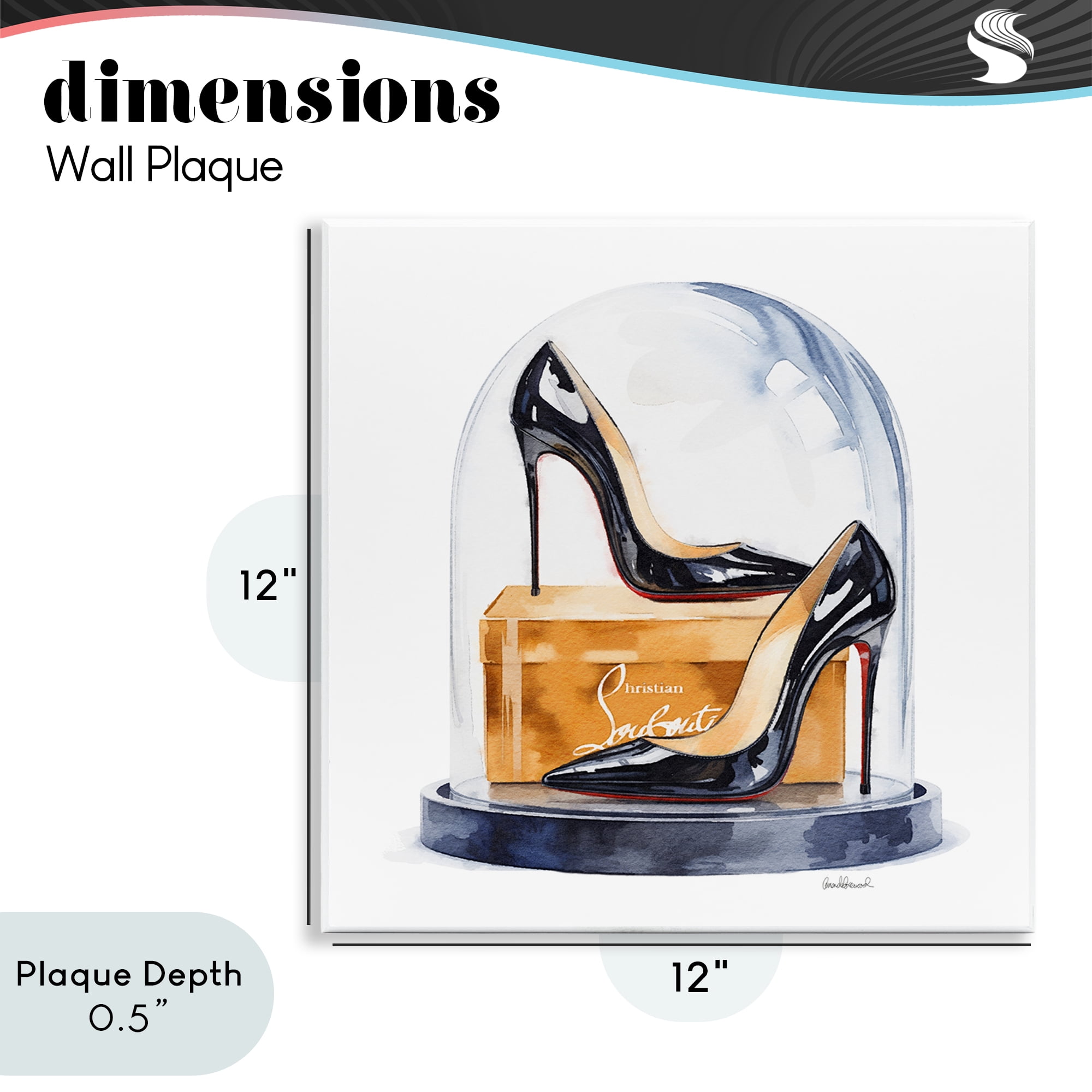 Stupell Industries Black High Heels Dome Wall Plaque Art, design by Amanda Greenwood