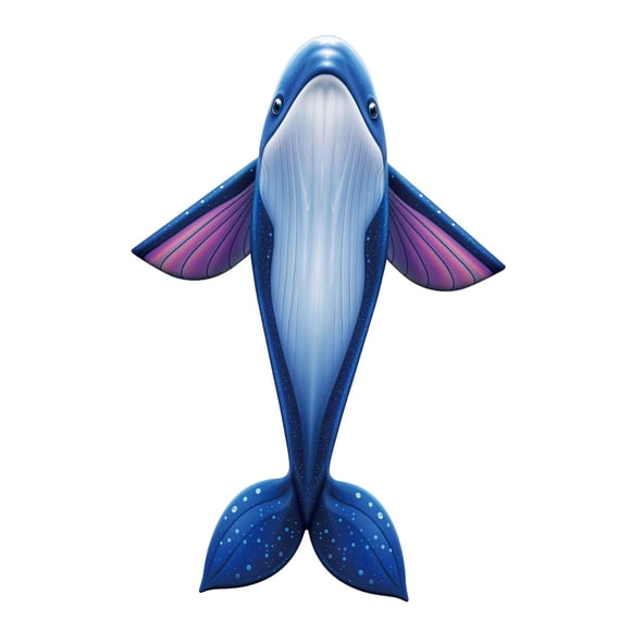 Siruishop Whale Kite Portable Easy to Fly Outdoor Game Animal Kite for Park Beach Yard