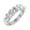 Platinum, variant on Lucca -Half Way Oval Diamond Semi Eternity Band