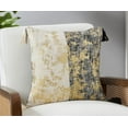 thumbnail image 1 of Fennco Styles Two-Tone Foil Print Tassel Cotton Decorative Throw Pillow 20" W x 20" L - Black & White Metallic Cushion for Couch, Living Room, Bedroom, Office Décor and Special Occasion, 1 of 2