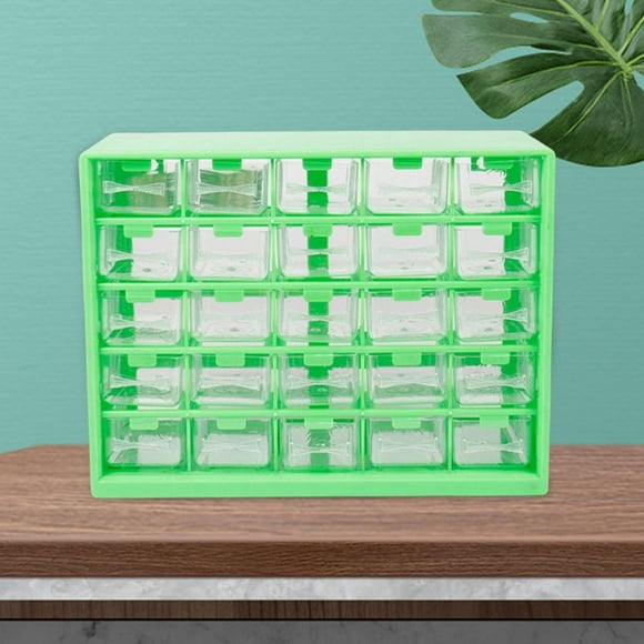 25 Lattice Drawer Organizers Classification Component Box Storage Bins Craft Cabinet for Small Parts Bolts Screws